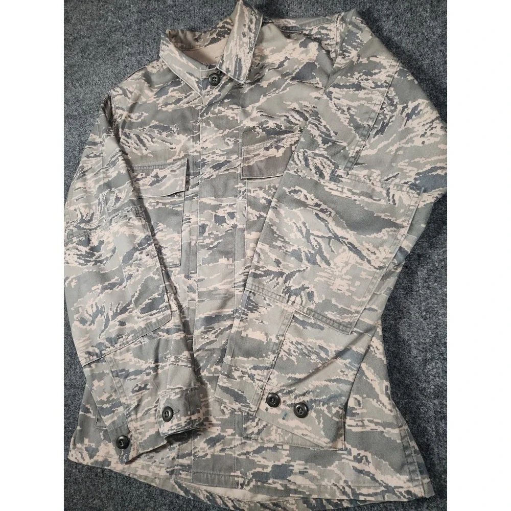 USAF Military Field Coat Jacket ABU Digital Tiger Stripe Camo Combat Uniform 38R